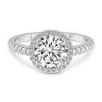 Platinum Anastasia Halo Lab Diamond Ring front image