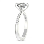 4.37 Ct MARQUISE Cut Sara Tapered Eternity Lab Diamond Ring in 14kt White Gold left