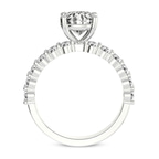4.49 Ct Round Cut Danica Side Oval Lab Diamond Eternity Ring in 14kt White Gold right