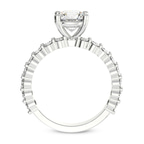 5.76 Ct Princess Cut Lillian Side Oval Lab Diamond Eternity Ring in 18kt White Gold right