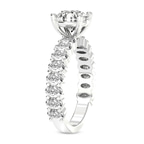 5.76 Ct Princess Cut Lillian Side Oval Lab Diamond Eternity Ring in 18kt White Gold left