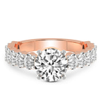 9ct Rose Gold Lillian Side Oval Lab Diamond Eternity Ring front image