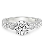 14kt White Gold Lillian Side Oval Lab Diamond Eternity Ring front image