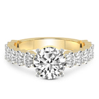 9ct Yellow Gold Lillian Side Oval Lab Diamond Eternity Ring front image