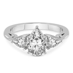 3.72 ct. pear Leona Side Pear Ring in 14kt white gold front image