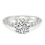 14kt White Gold Geneva Side Stone Lab Diamond Ring front image