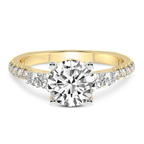 9ct Yellow Gold Geneva Side Stone Lab Diamond Ring front image