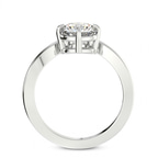 2.04 Ct Heart Cut Janes Chevron Lab Diamond Ring in 18kt White Gold right