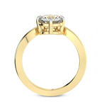 9ct Yellow Gold Janes Chevron Lab Diamond Ring side right image one