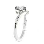 14kt White Gold Janes Chevron Lab Diamond Ring standing product image one