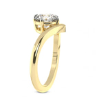 9ct Yellow Gold Janes Chevron Lab Diamond Ring standing product image one