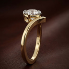 14kt White Gold Janes Chevron Lab Diamond Ring color product image two