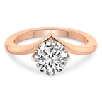 9ct Rose Gold Janes Chevron Lab Diamond Ring front image