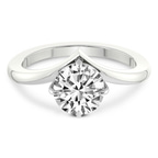 14kt White Gold Janes Chevron Lab Diamond Ring front image