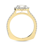 5.78 Ct Round Cut Valerie Euro Shank Halo Lab Diamond Ring in 14kt Yellow Gold right