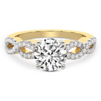 9ct Yellow Gold Lorene Twisted Shank Lab Diamond Ring front image