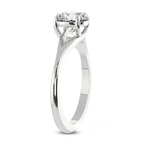 14kt White Gold Cynthia Split Shank Lab Diamond Ring standing product image one
