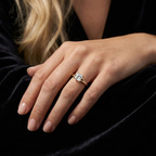 14kt White Gold Cynthia Split Shank Lab Diamond Ring model image two