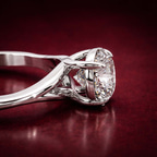 14kt White Gold Cynthia Split Shank Lab Diamond Ring color product image two