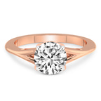 9ct Rose Gold Cynthia Split Shank Lab Diamond Ring front image