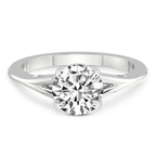 14kt White Gold Cynthia Split Shank Lab Diamond Ring front image
