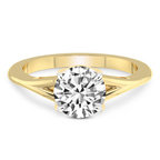 14kt Yellow Gold Cynthia Split Shank Lab Diamond Ring front image