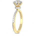 14kt Yellow Gold Etienne Secret Halo Lab Diamond Ring standing product image one
