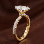 14kt Yellow Gold Etienne Secret Halo Lab Diamond Ring color product image two