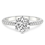 9ct White Gold Etienne Secret Halo Lab Diamond Ring front image