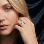 1.39 ct. marquise Dianna Side Trapezium Ring in 10kt rose gold model image
