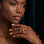 1.39 ct. marquise Dianna Side Trapezium Ring in 10kt rose gold model image two