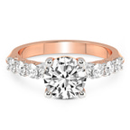 9ct Rose Gold Cassidy Entwined Prongs Lab Diamond Ring front image