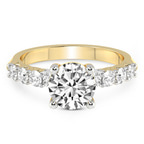 9ct Yellow Gold Cassidy Entwined Prongs Lab Diamond Ring front image