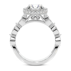 3.26 Ct Princess Cut Micaela Halo Lab Diamond Ring in 14kt White Gold right