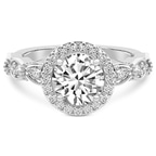 14kt White Gold Micaela Halo Lab Diamond Ring front image