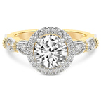 9ct Yellow Gold Micaela Halo Lab Diamond Ring front image