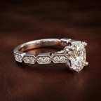14kt Yellow Gold Calista Side Stone Lab Diamond Ring color product image two