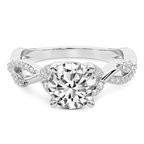 14kt White Gold Harlow Twisted Shank Lab Diamond Ring front image