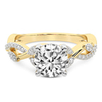 9ct Yellow Gold Harlow Twisted Shank Lab Diamond Ring front image