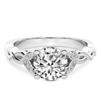 9ct White Gold Letitia Side Stone Lab Diamond Ring front image