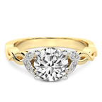 9ct Yellow Gold Letitia Side Stone Lab Diamond Ring front image