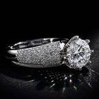 14kt White Gold Titania Luxe Eight Prong Lab Diamond Ring color product image one