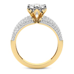 9ct Yellow Gold Titania Luxe Eight Prong Lab Diamond Ring side right image one
