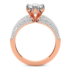 9ct Rose Gold Titania Luxe Eight Prong Lab Diamond Ring side right image one