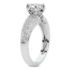 14kt White Gold Titania Luxe Eight Prong Lab Diamond Ring standing product image one