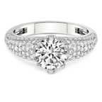 14kt White Gold Titania Luxe Eight Prong Lab Diamond Ring front image
