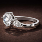 2.81 ct. pear Joella Chevron Ring in 14kt rose gold color product image two