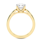 3.01 Ct Cushion Cut Azalea Classic Solitaire 2mm Lab Diamond Ring in 14kt Yellow Gold right