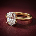14kt Yellow Gold Azalea Classic Solitaire 2mm Lab Diamond Ring color product image one