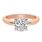 9ct Rose Gold Azalea Classic Solitaire 2mm Lab Diamond Ring front image